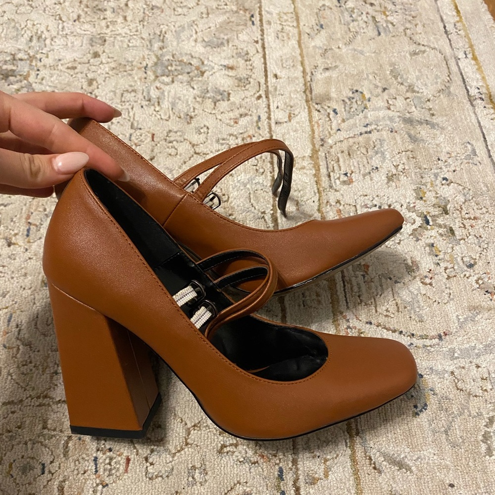 Square toe Mary Jane Heels